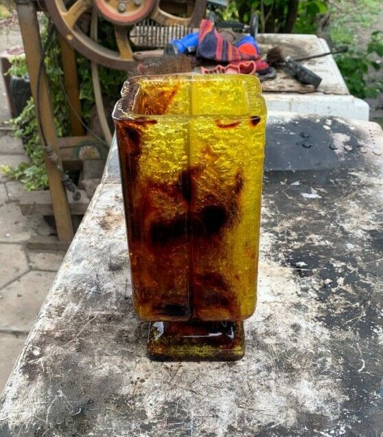 Vintage Amber Vase