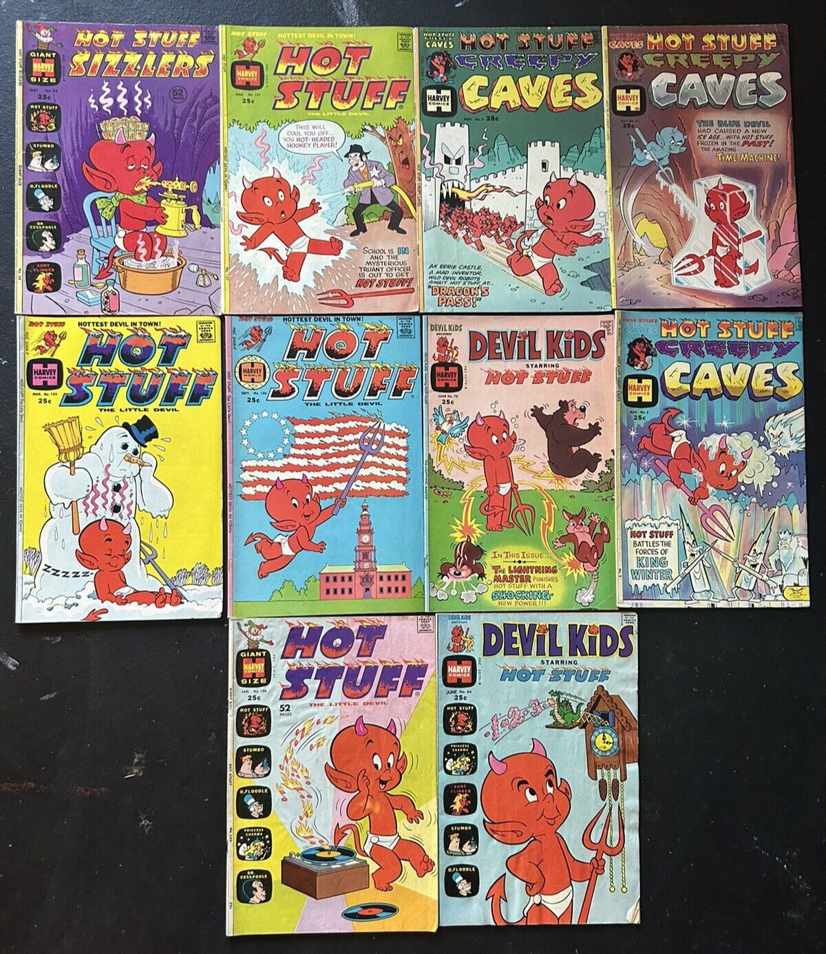 Set of 12 Vtg. Mid-1970s Bronze Age Hot Stuff Little Devil Harvey Comic Books