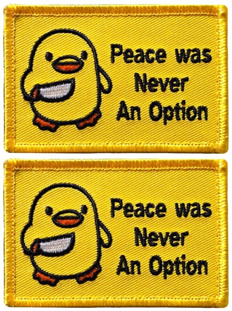 Peace was Never An Option Chick Embroidered Patch | 2PC Hook Backing  3\