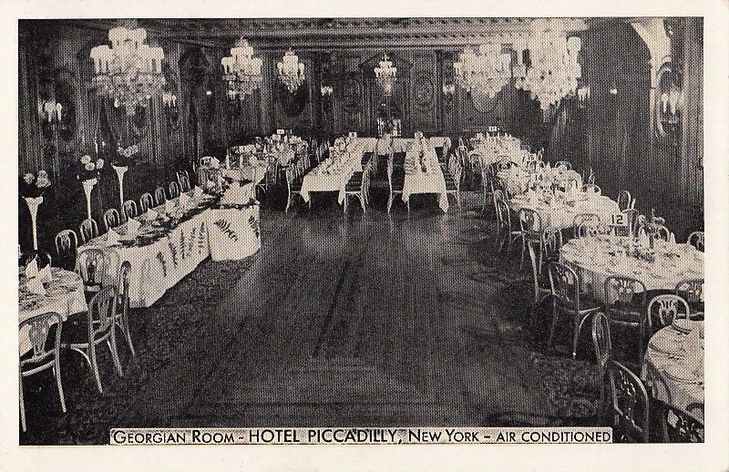 Postcard Georgian Room Hotel Piccadilly New York NY