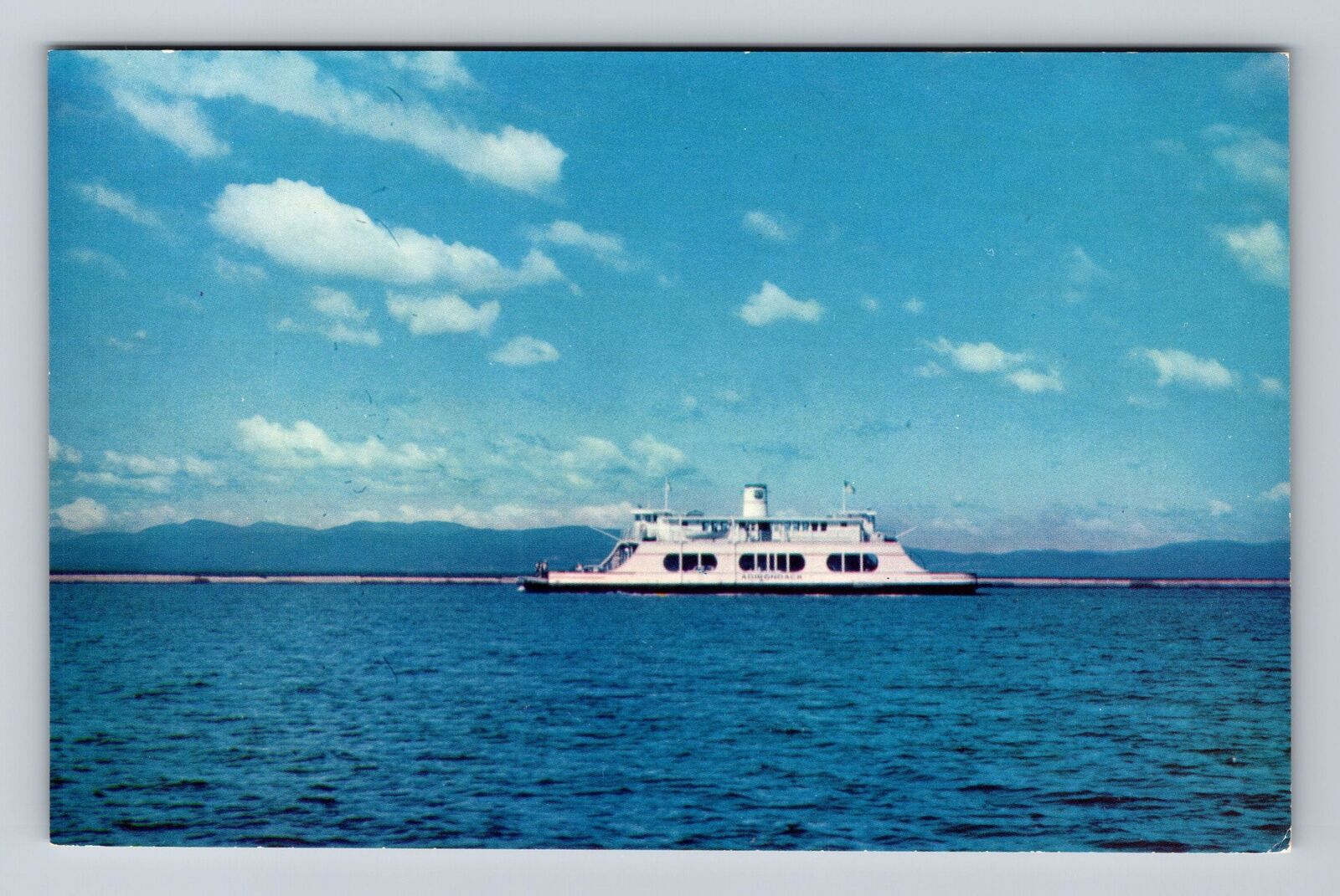 Burlington VT-Vermont, M.V Adirondack Ferry, Lake Champlain Vintage Postcard