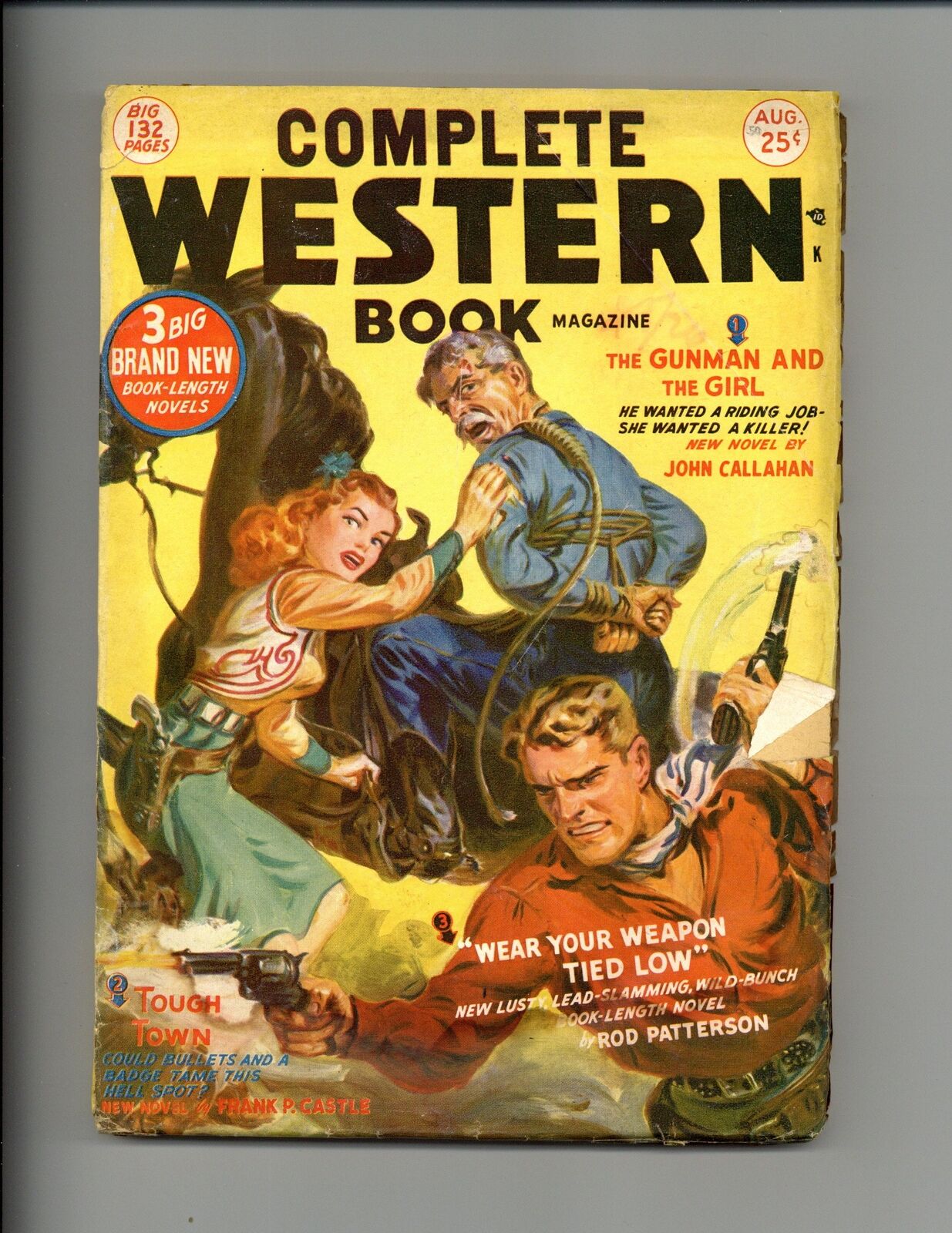 Complete Western Book Magazine Pulp Aug 1950 Vol. 17 #9 GD Low Grade