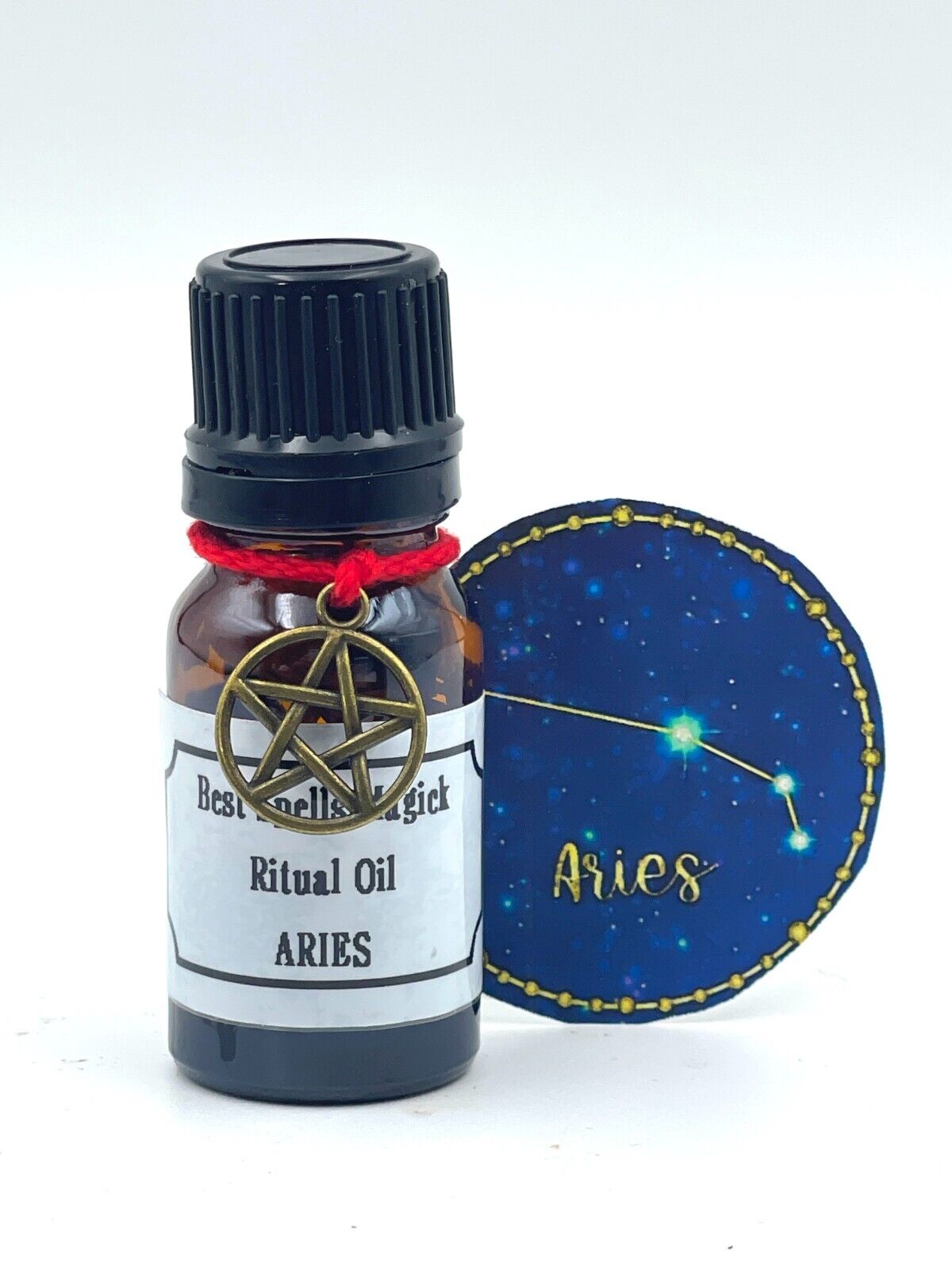 ARIES Zodiac Pure Herbal & Crystals Oil & SEAL Handmade by Best Spells Magick