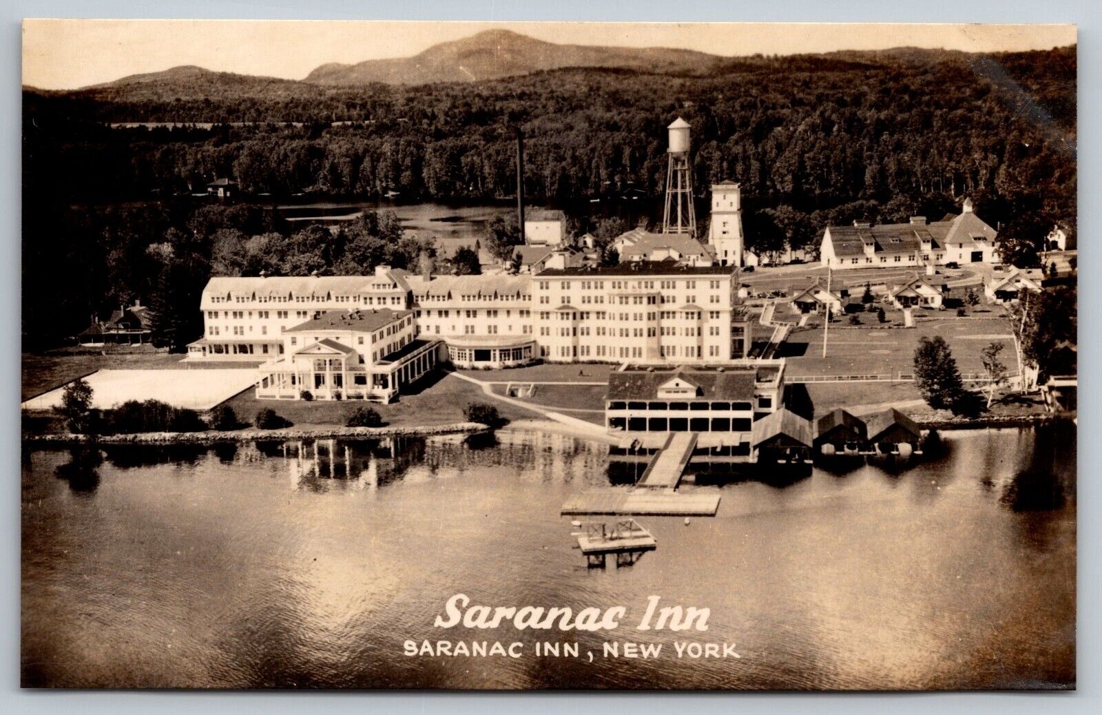 Saranac Inn, New York Real Photo Postcard RPPC