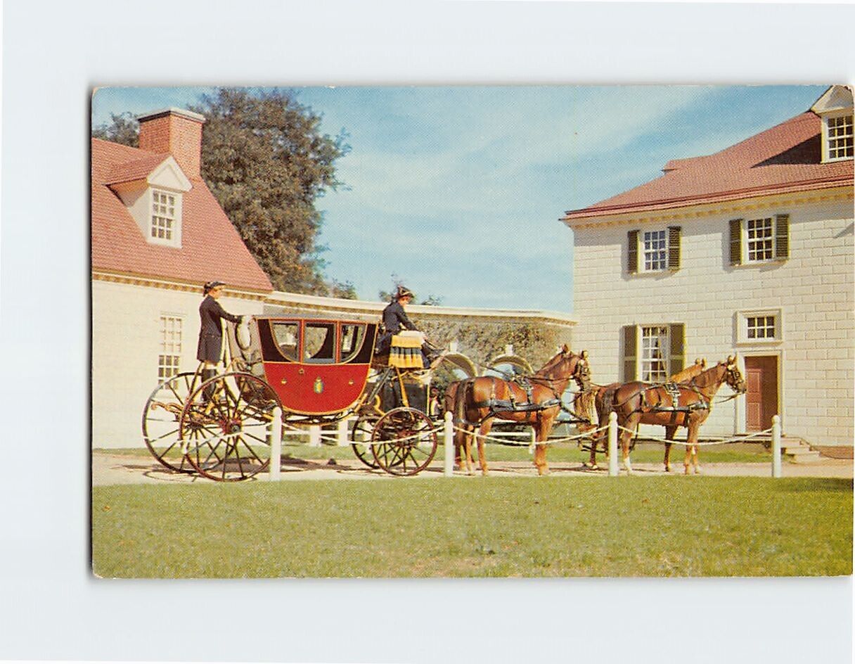 Postcard The Powel Coach Mt. Vernon Virginia USA