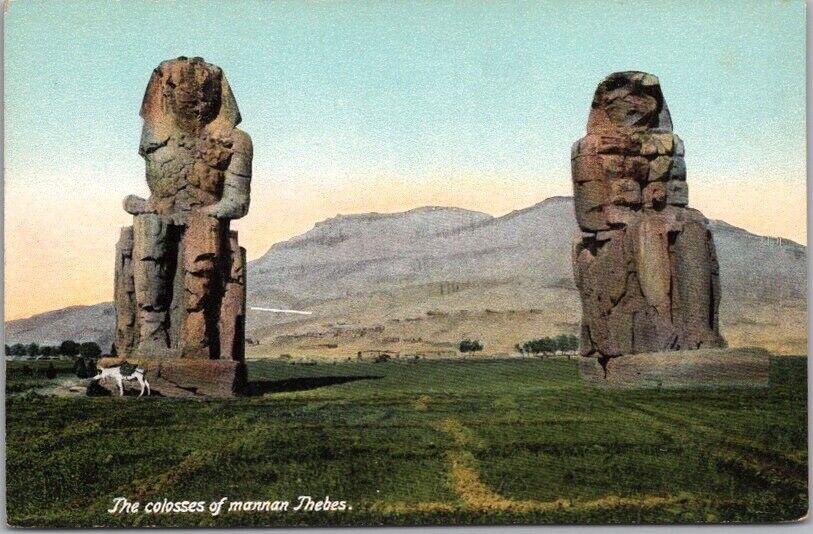 c1910s LUXOR, Egypt Postcard THEBES \