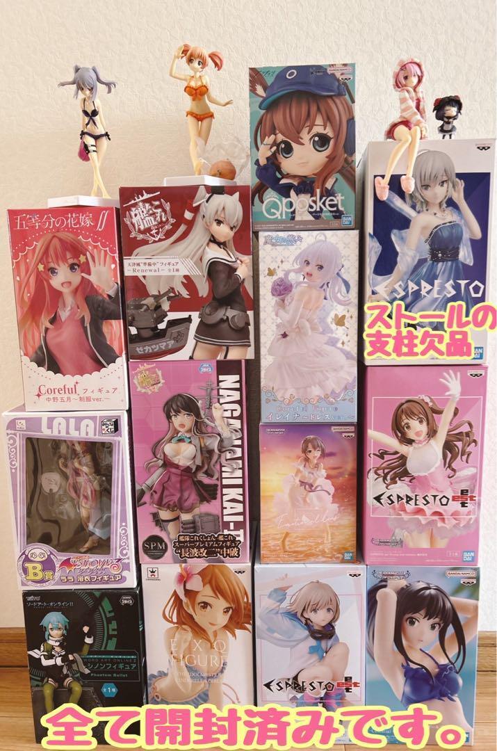 Anime Mixed set idolmaster KanColle etc. Girls Figure Goods lot of 16 Set sale