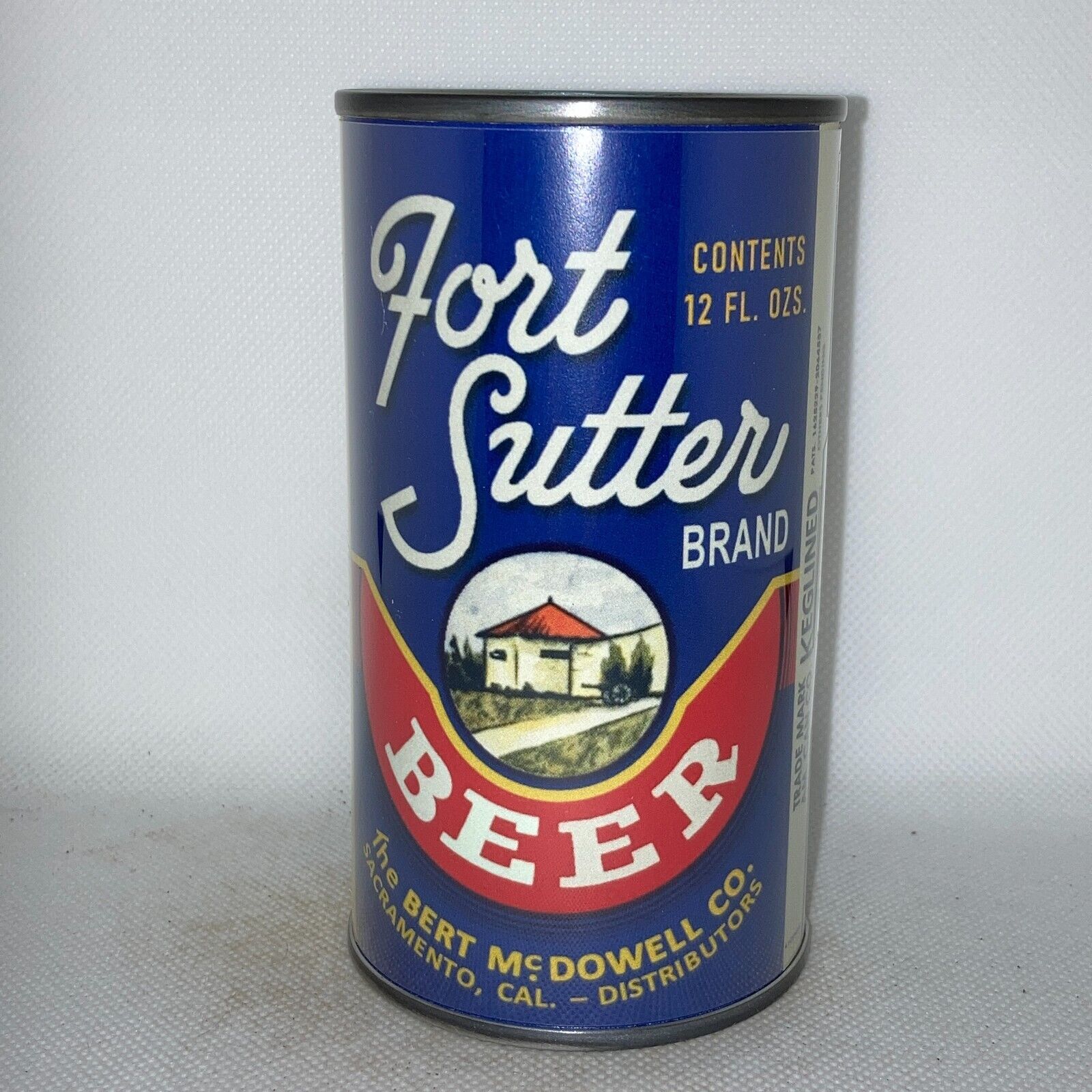 Fort Sutter OI REPLICA / NOVELTY beer can, paper label