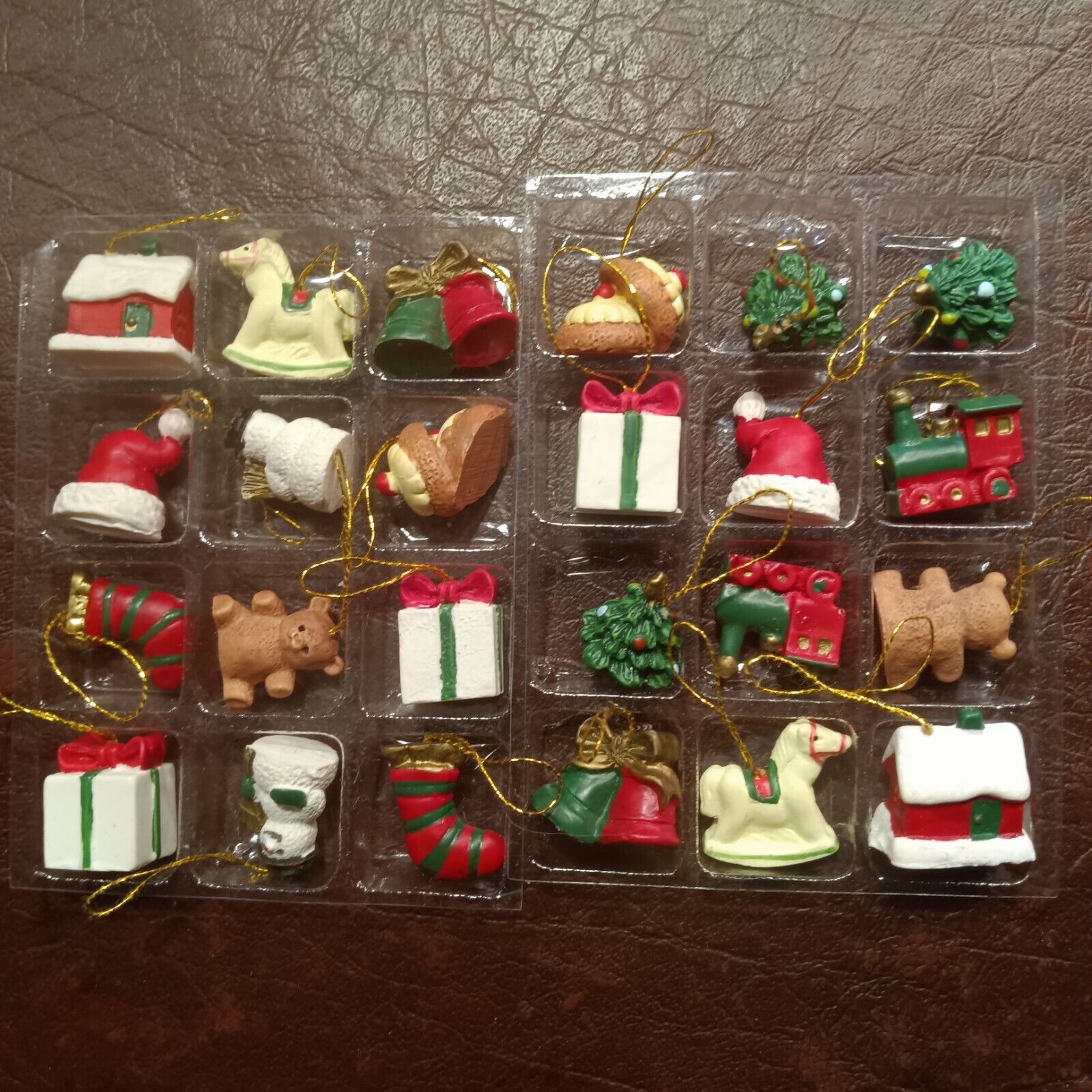 Vintage Variety Christmas Giftco Inc Set Of 24 Mini Hanging Ornaments New In Box