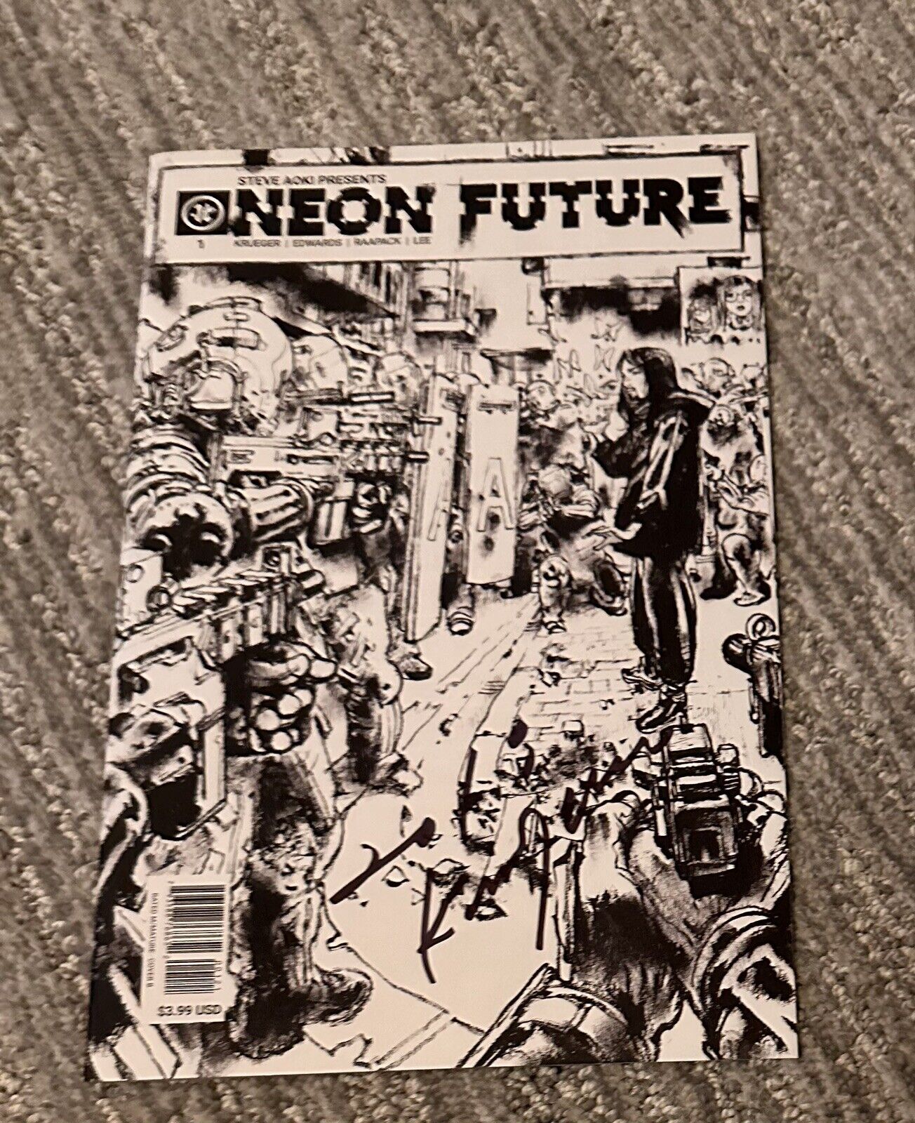 Neon Future #1 B/W Variant Signed By Kim Jung Gi