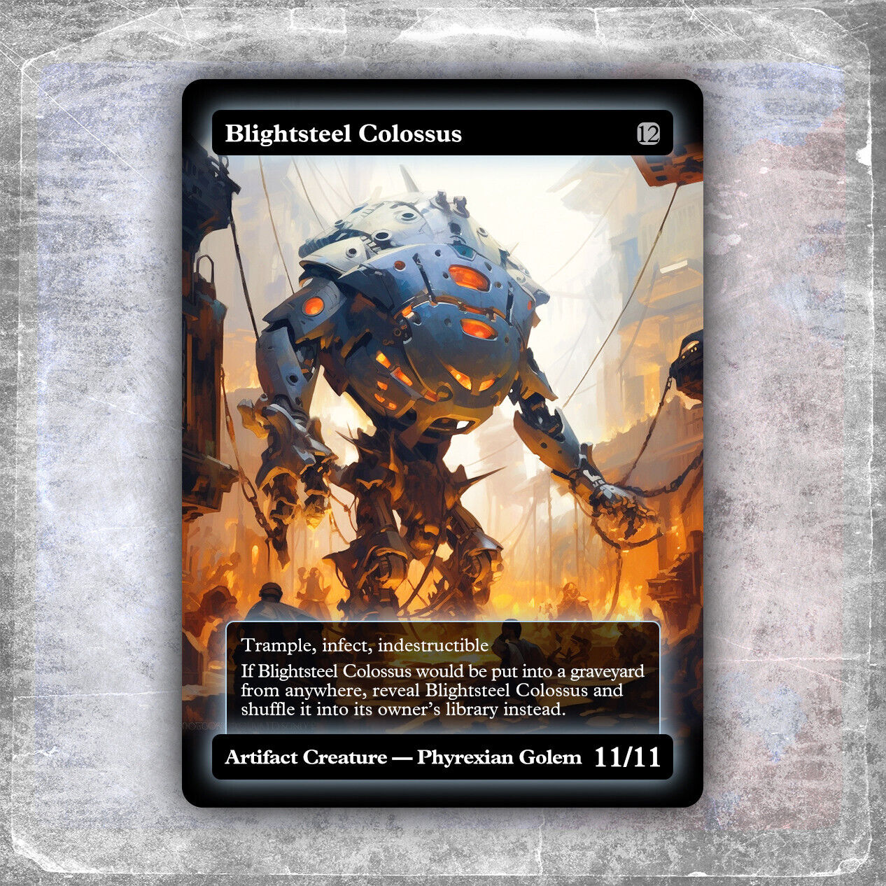 Blightsteel Colossus #3 [Alternative Custom Art] Hyperion Card