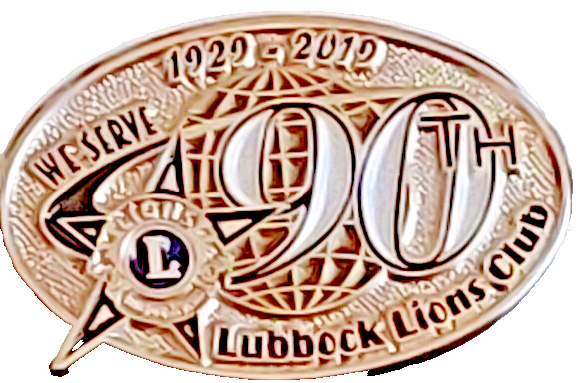 Lions International 2019 Lubbock Lions Club 90th Anniversary Lapel Pin