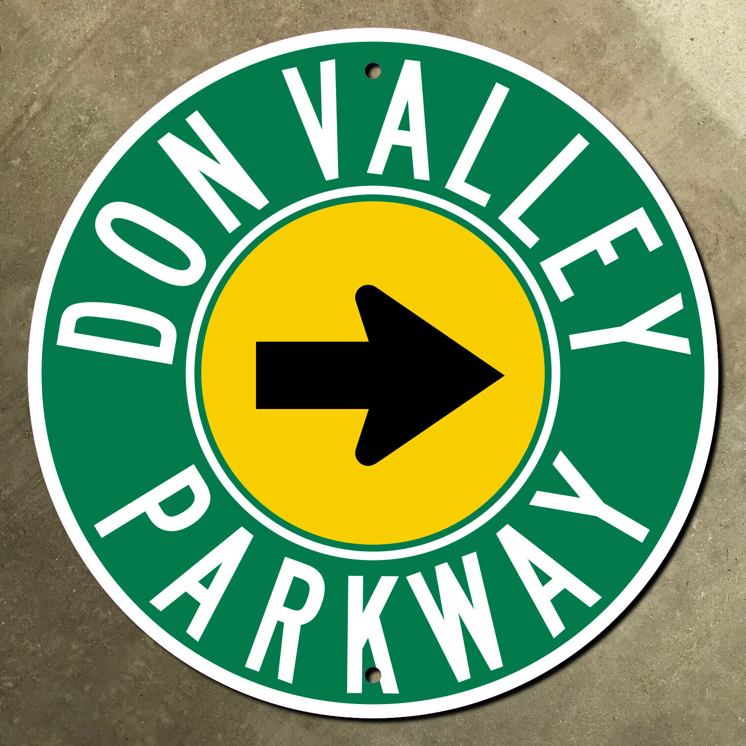 Don Valley Parkway Toronto Ontario highway marker 1961 road sign 12x12