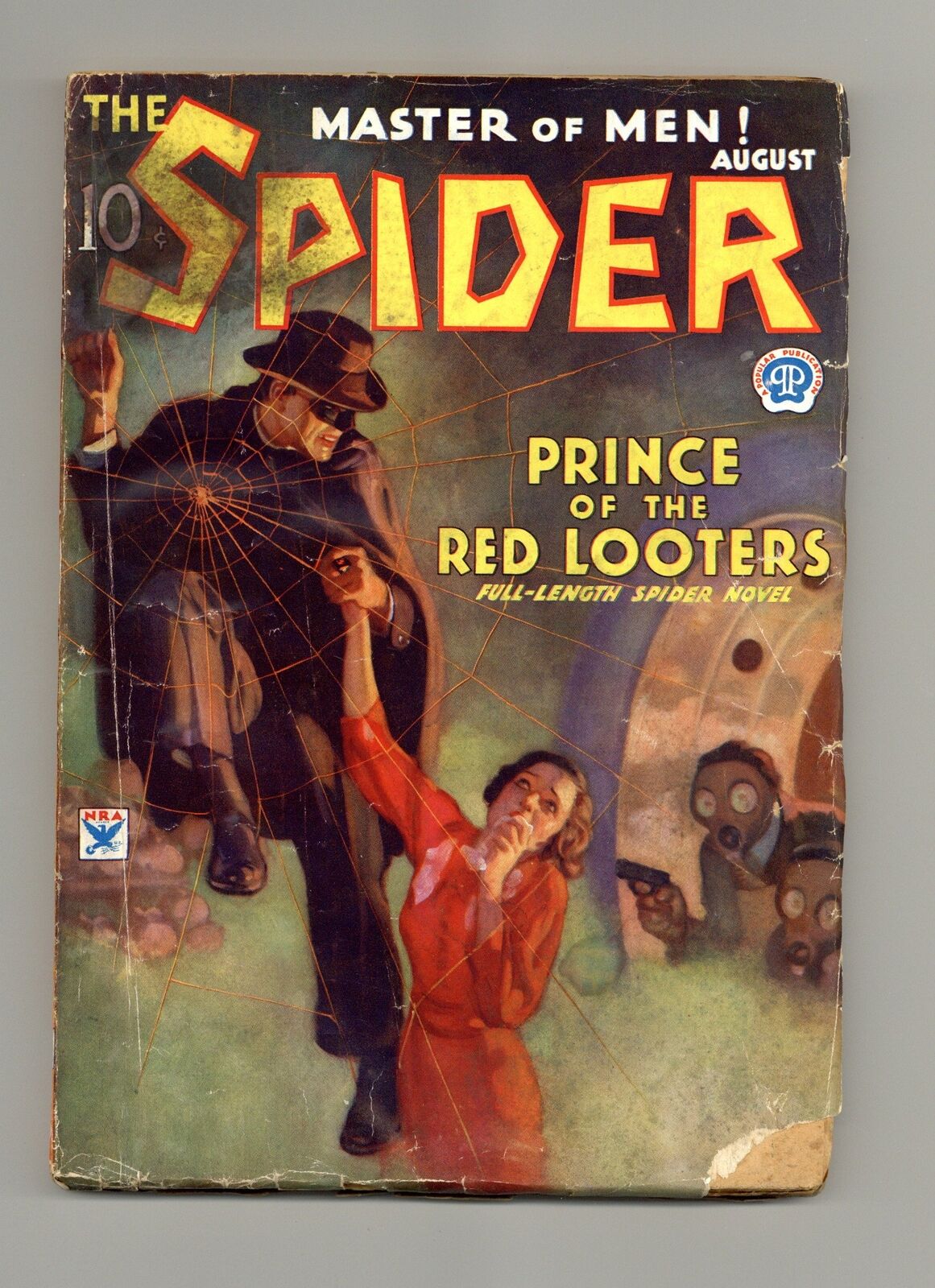 Spider Pulp Aug 1934 Vol. 3 #3 GD- 1.8
