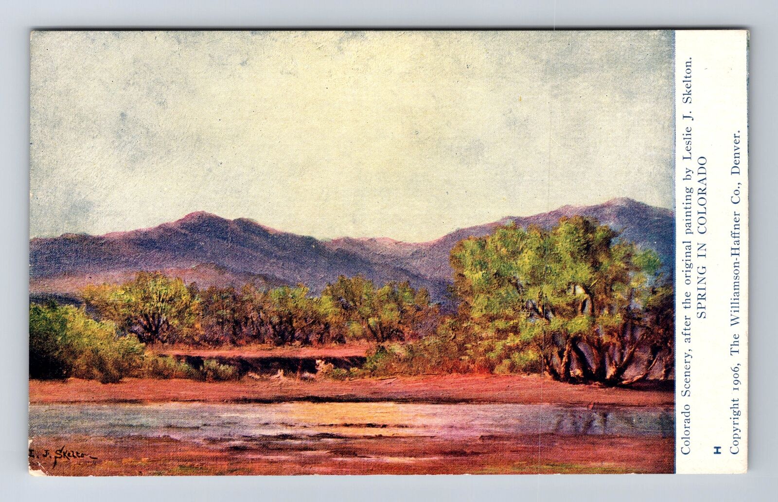 Colorado Scenery From Original Painting Spring In Colorado Vintage Postcard