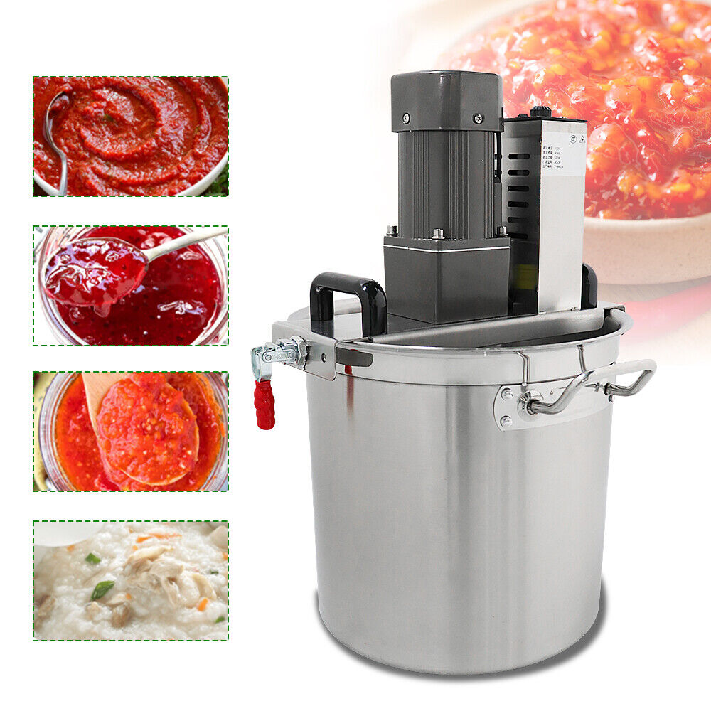 15L Stainless Steel Automatic Stir Fryer Hot Pot Soup Base Sauce Cooking Machine