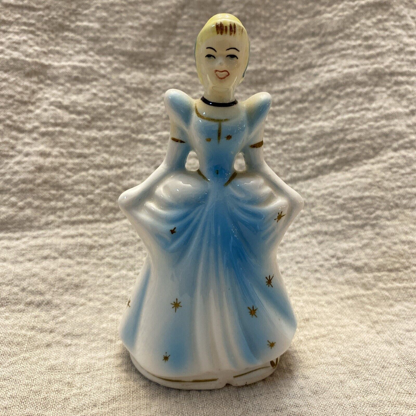 Vintage Cinderella Figurine Ceramic Walt Disney  1960