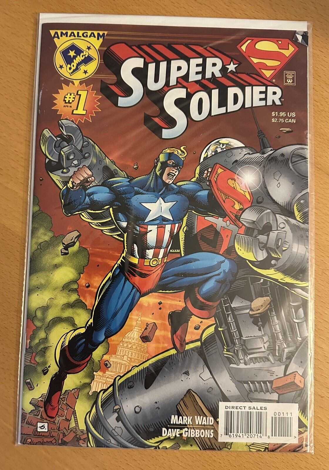 Super Soldier Comic #1 - April 1996 Amalgam Comics - Excellent Condition