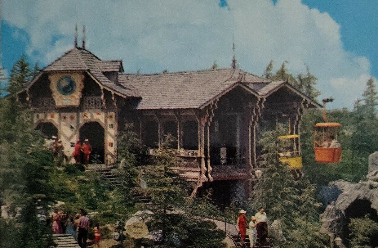 Skyride, The Swiss Chalet Between Tomorrowland & Fantasyland Disneyland Postcard