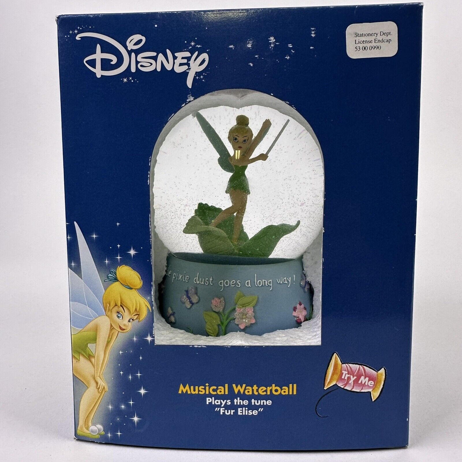 Disney Snow Globe Tinkerbell Fur Elise Musical Waterball Enesco