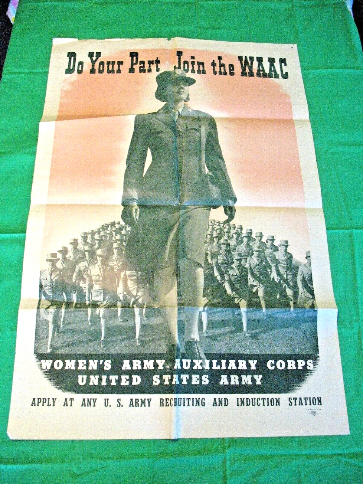 Do Your Part Join The WAAC WW 2 Army Poster USA 1942 World War 2 Original 