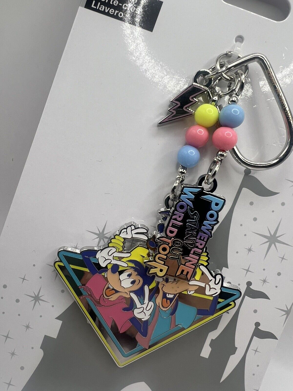 Disney Parks Goofy Movie Max & Goofy Powerline Stand Out World Tour Keychain New
