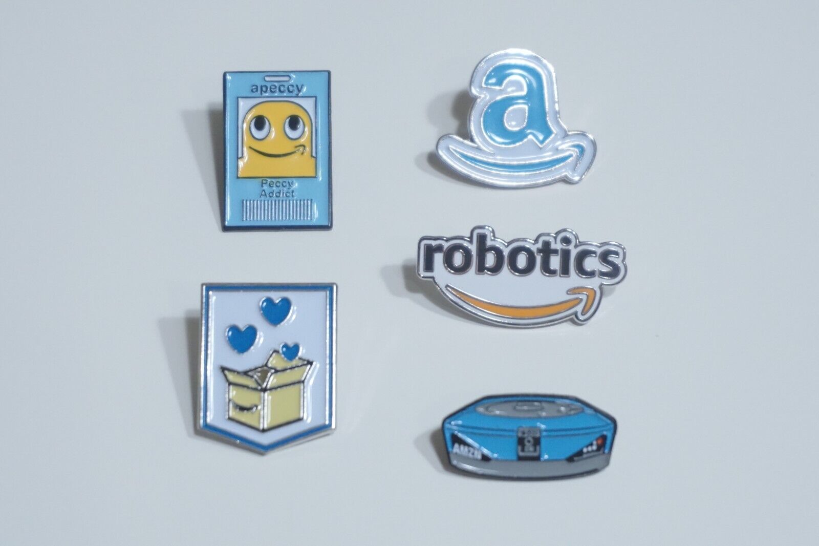 Amazon Robotics Employee Pin LOT 5 Different PINs LOOK