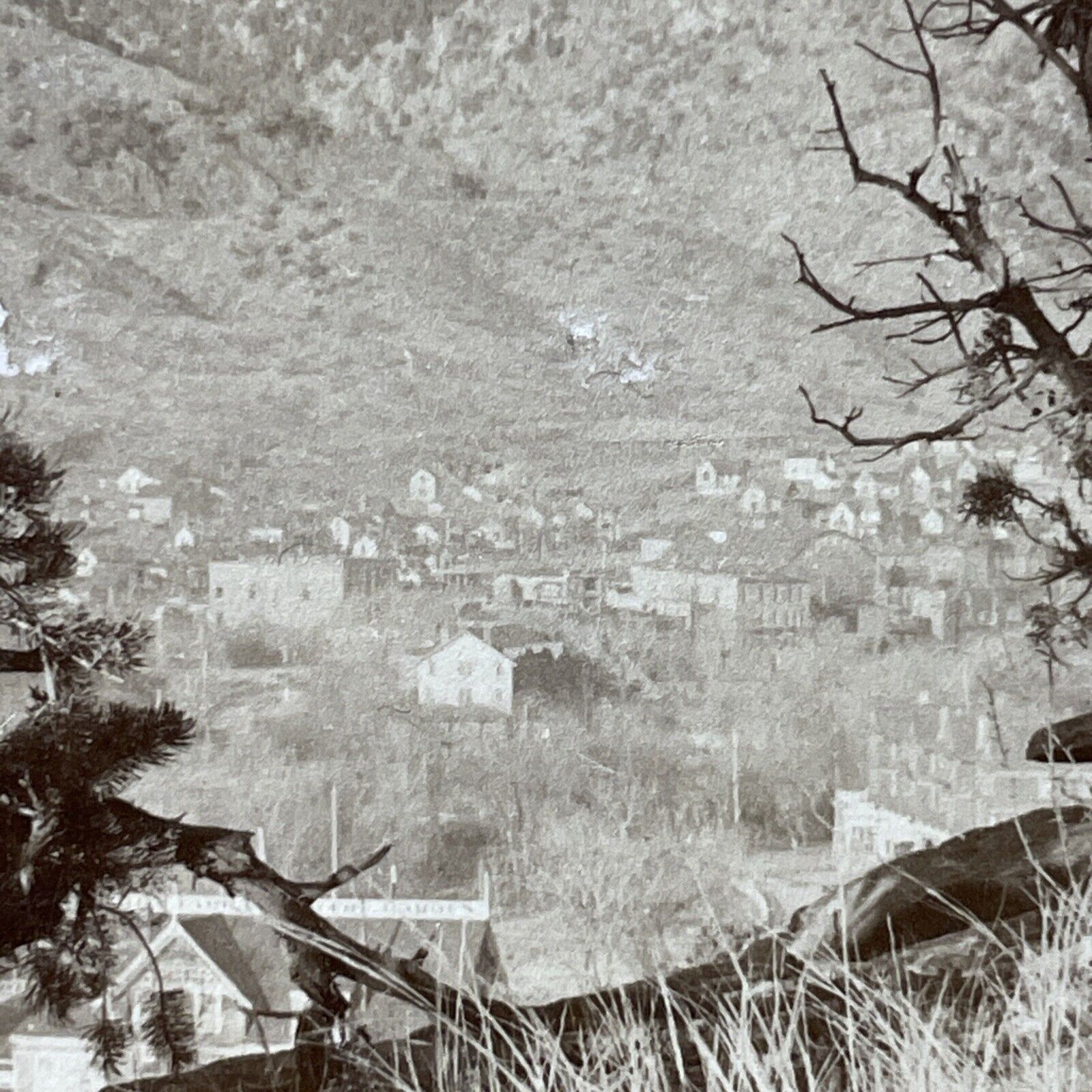 Antique 1898 Pike's Peak & Manitou Peak Colorado Stereoview Photo Card V3291