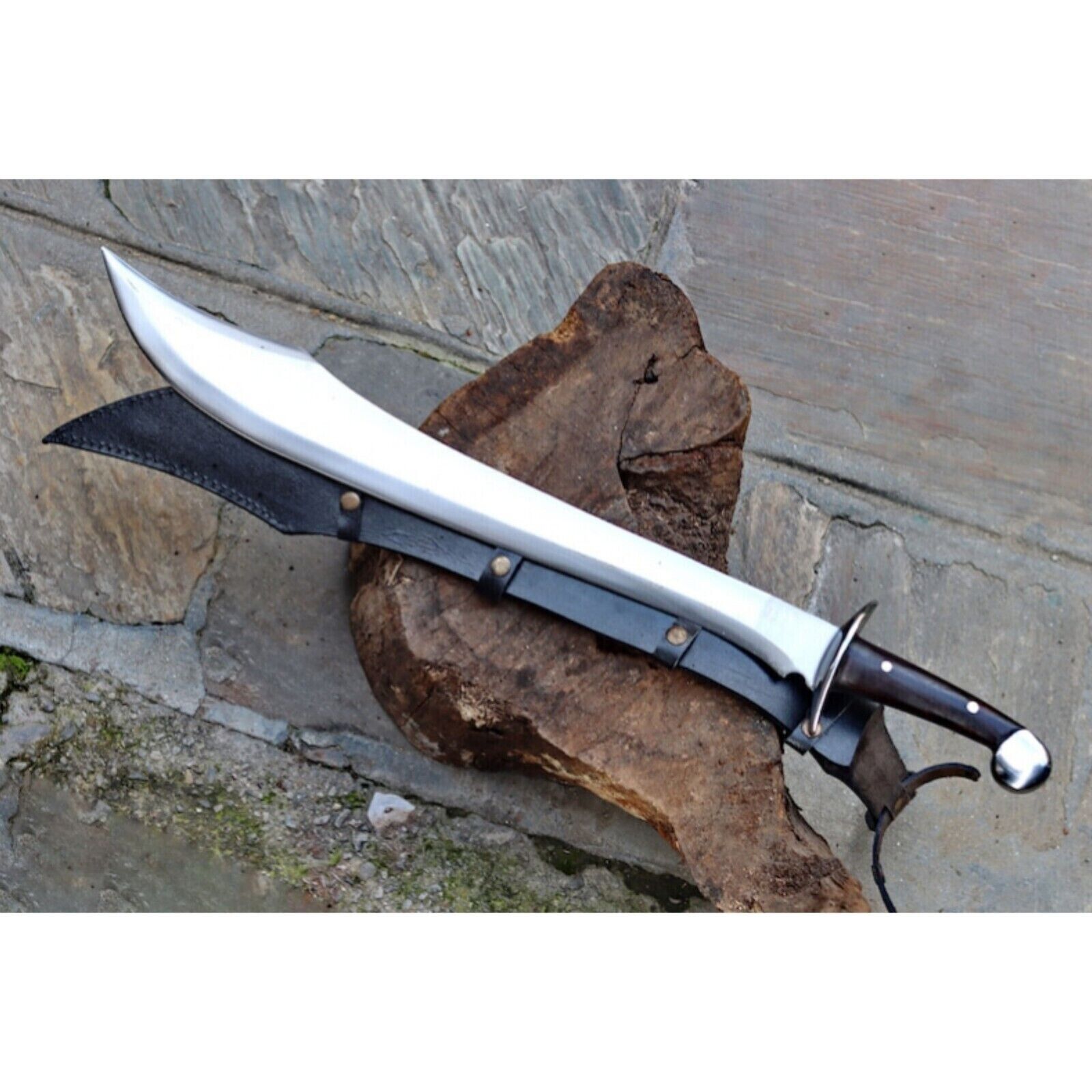 Custom Handmade Carbon Steel Blade Scimitar Hunting Sword-Camping-30-inches.