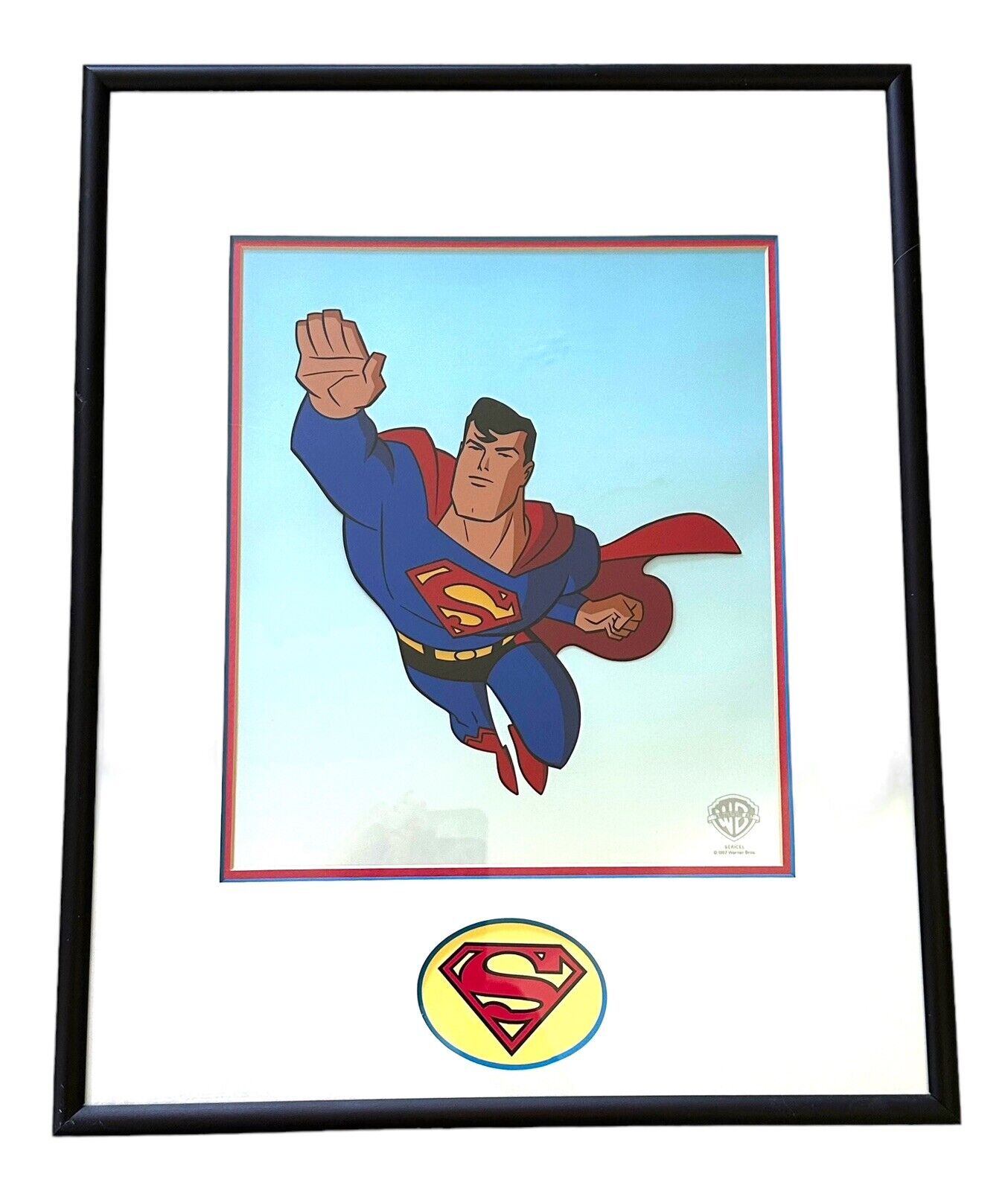 SUPERMAN Limited Edition Sericel 1997 Animation Art 1408/2500 w/COA Rare Vintage