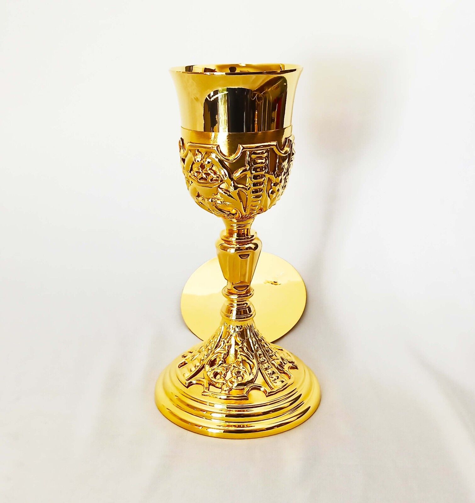 Chalice & Paten Large Catholic Gold Plated Brass Goblet Holy Church Gift USNL37