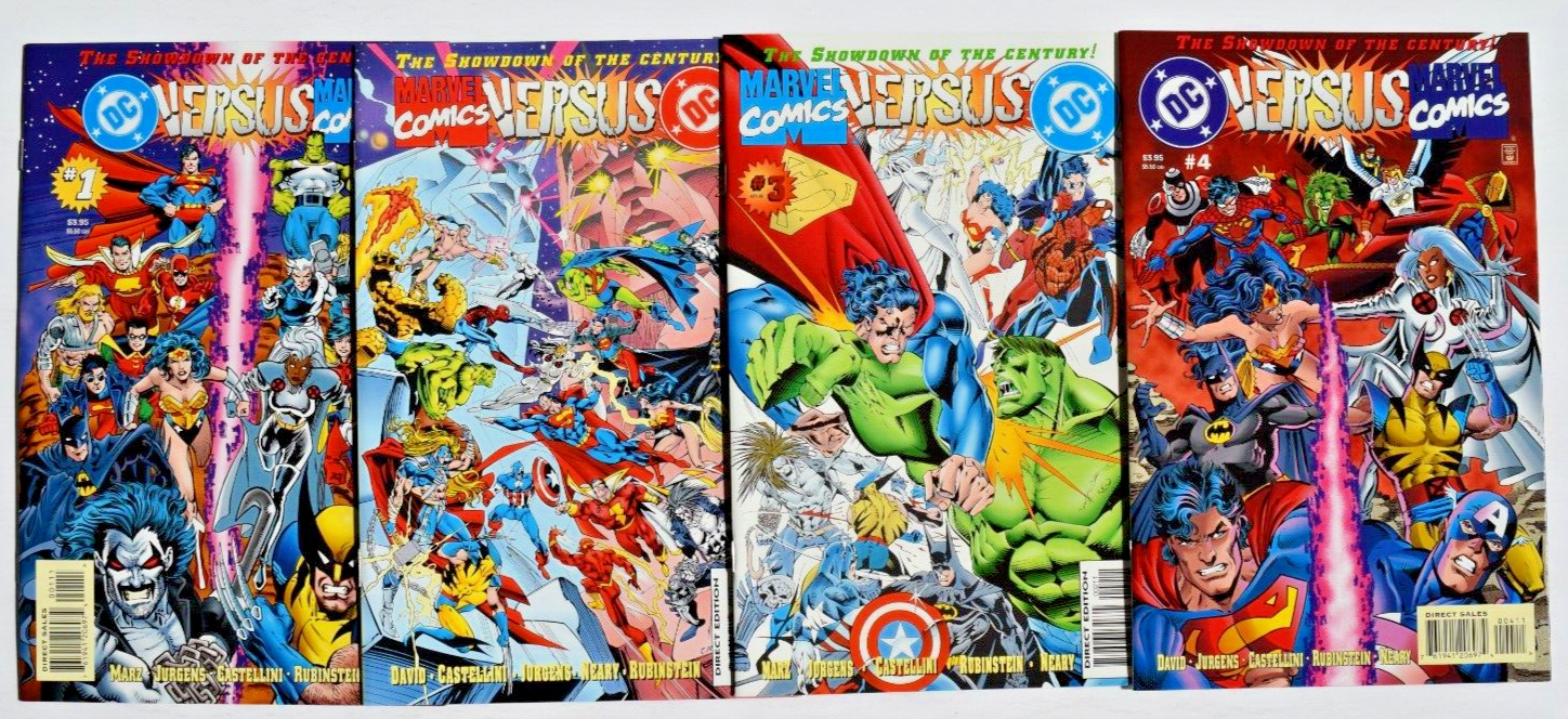 MARVEL VS DC (1996) 4 ISSUE COMPLETE SET #1-4 MARVEL DC COMICS
