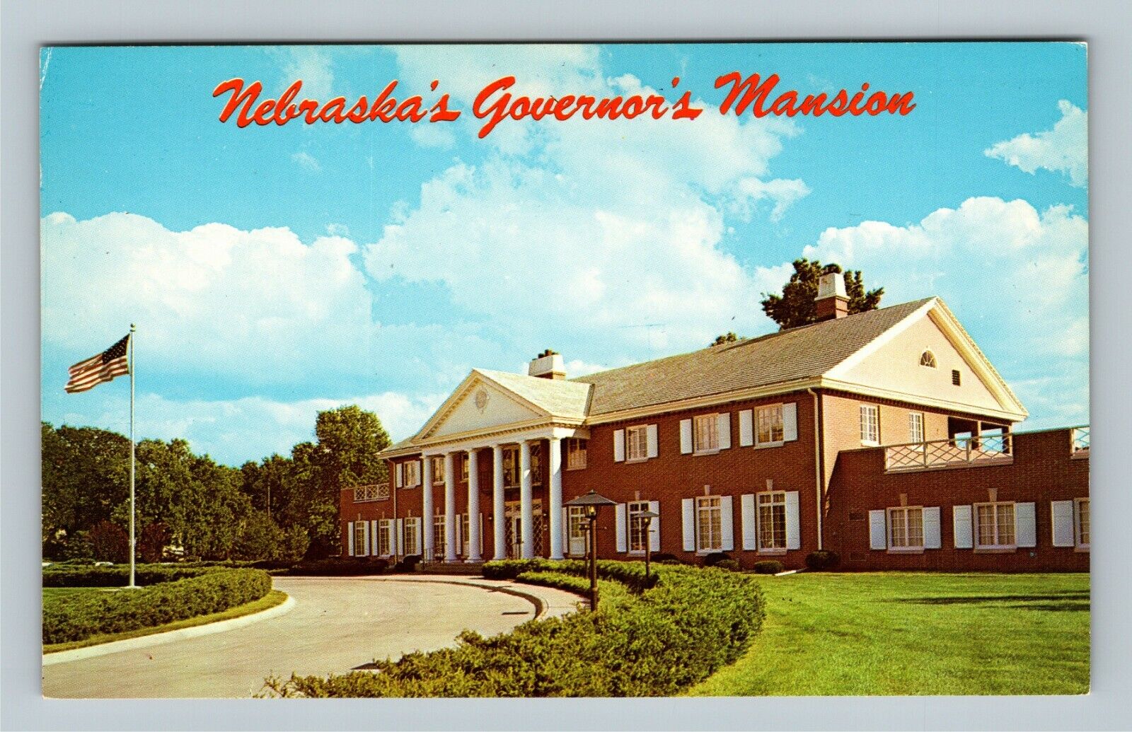 Lincoln NE, Governor's Mansion, Nebraska Vintage Postcard