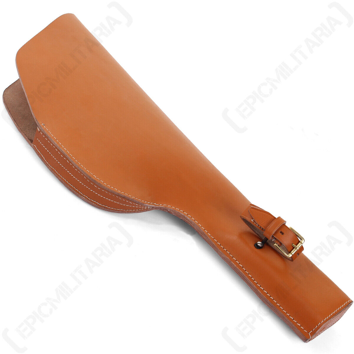 US WW2 Thompson Brown Leather Vehicle Scabbard Holster - American Military Repro