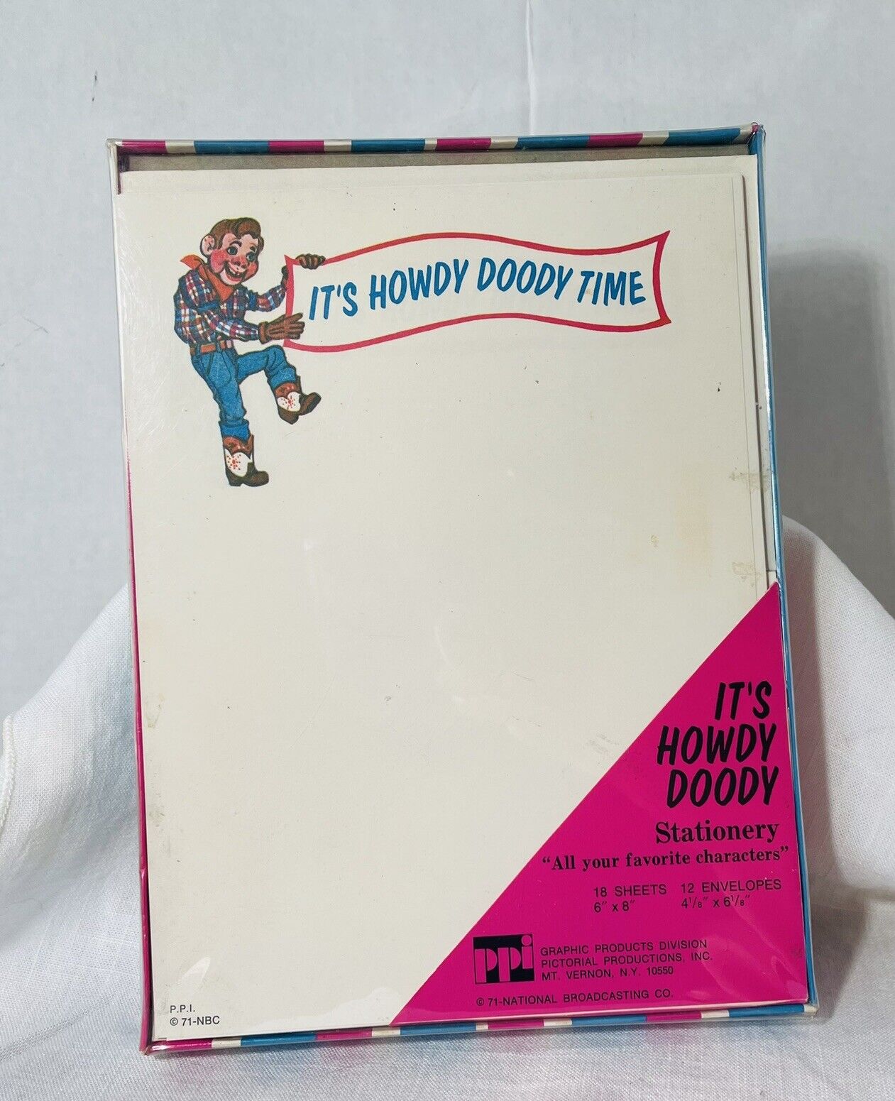 Vintage Howdy Doody Stationary Original Box 1971 Set Of 2 Paper & Envelopes