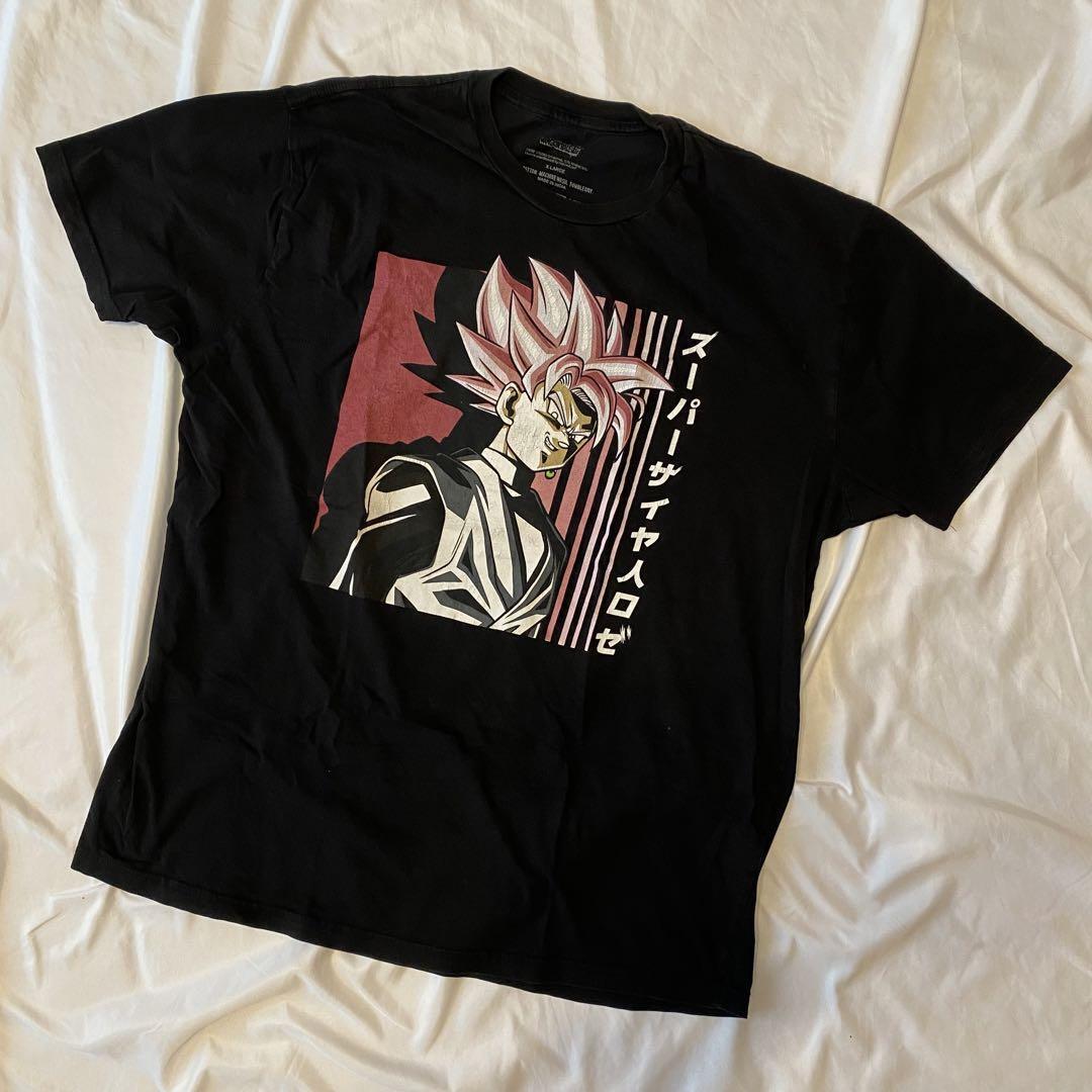 Xl/Used Short Sleeve T-Shirt Men\'S Anime Dragon Ball Super Saiyan Rose