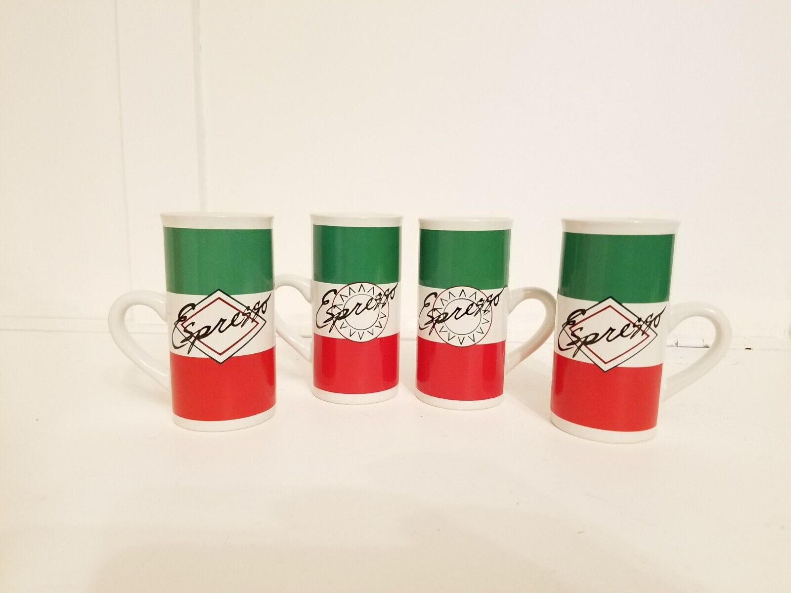 Papel Freelance Ceramic Espresso Coffee Cups Pre Owned Set of 4 w/Original Box