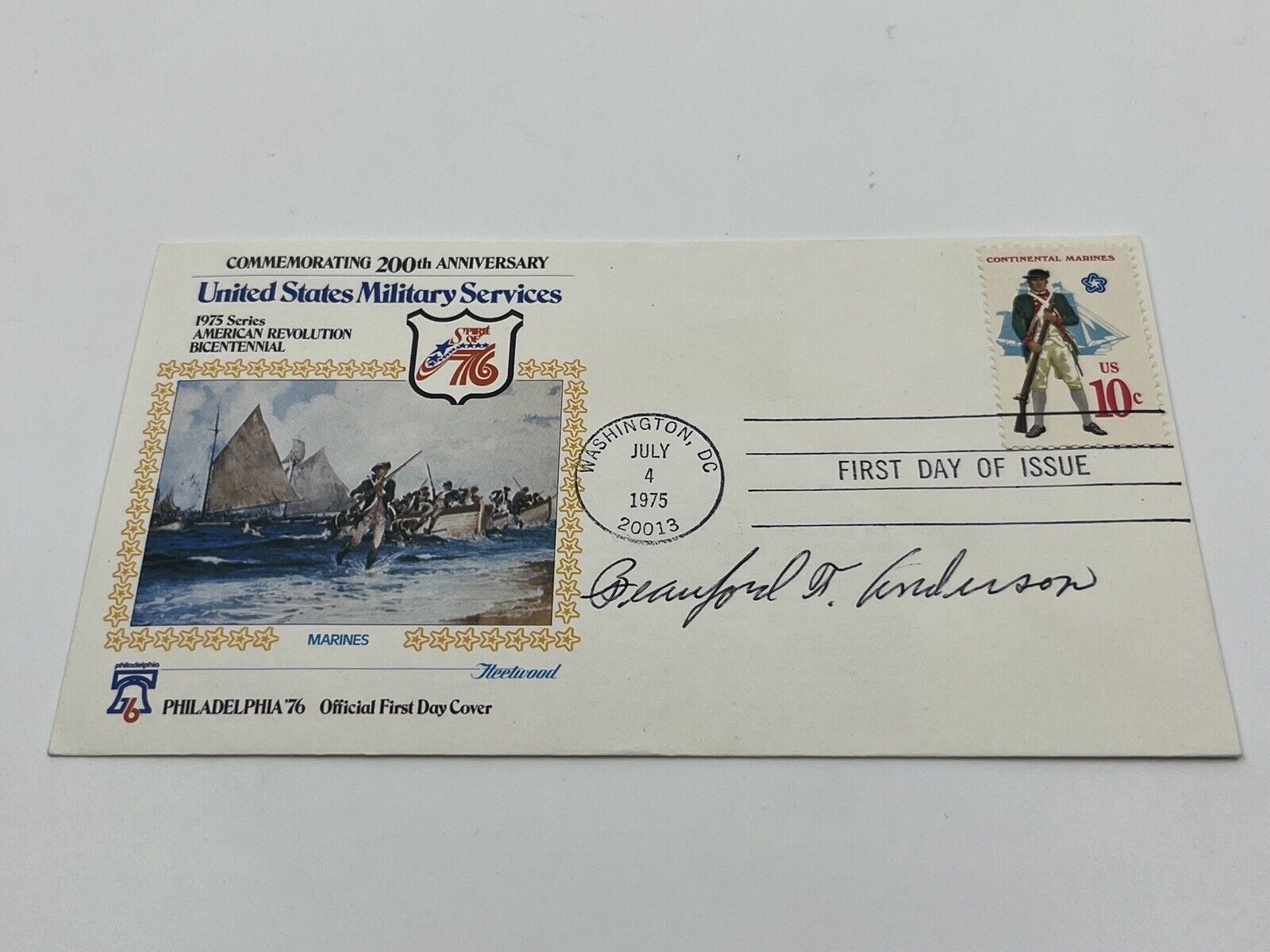 Beauford T Anderson Medal of Honor Signed Autograph First Day Cover PSA DNA *39