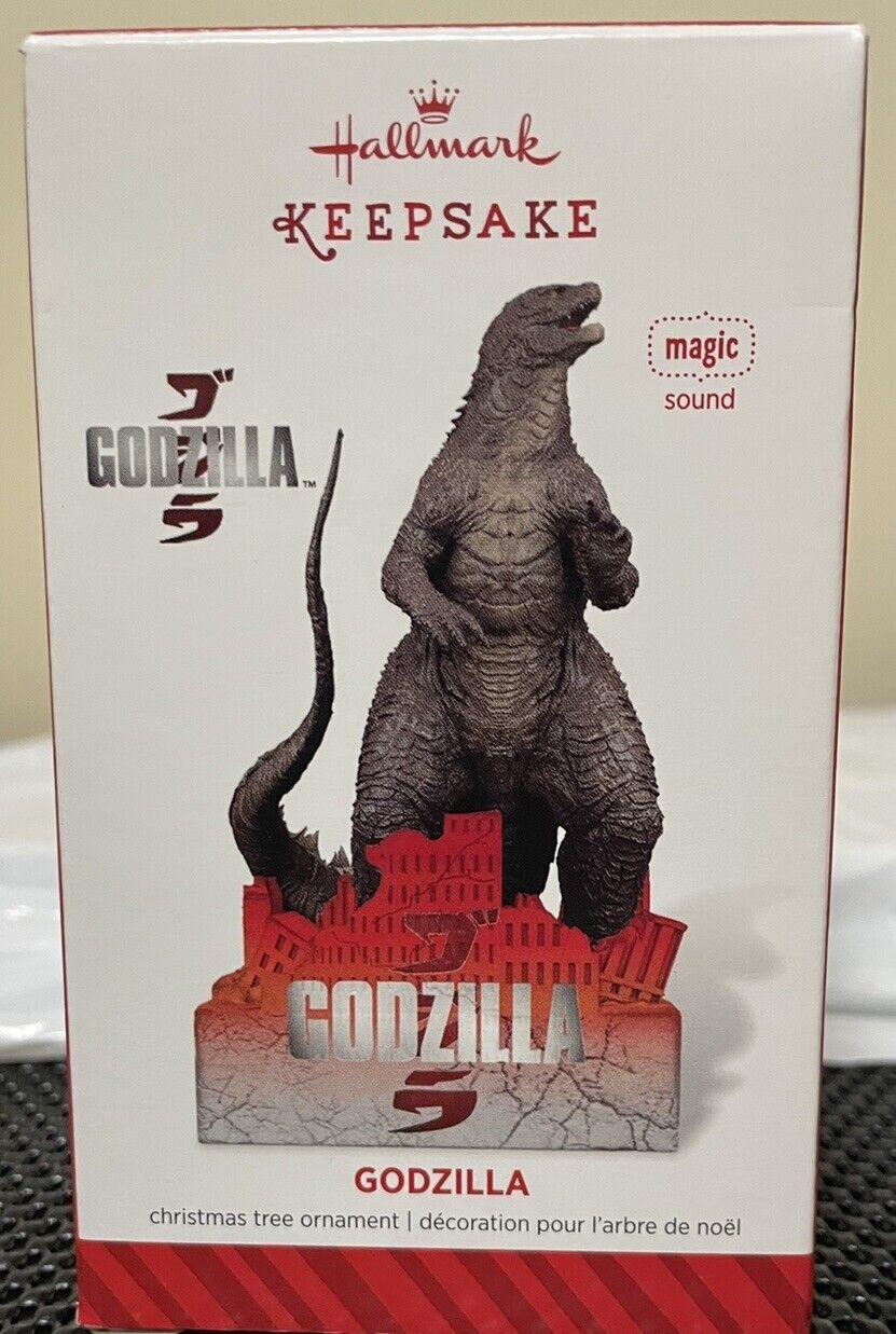 Hallmark 2014 Godzilla Ornament Used Magic Sound Excellent Cond Batteries Includ