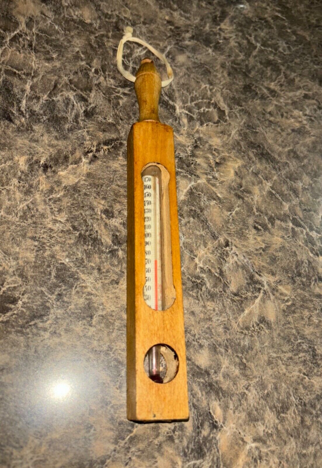 Vintage wood Baby Bath Thermometer