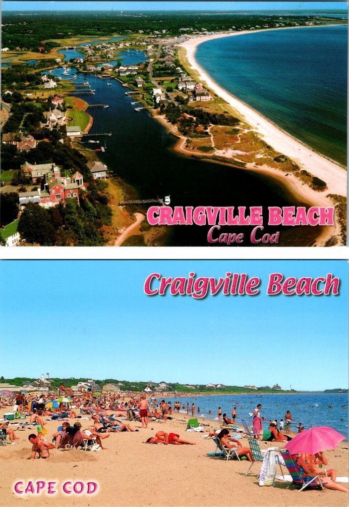 2~4X6 Postcards CENTERVILLE~Barnstable MA Massachusetts HOMES & CRAIGVILLE BEACH