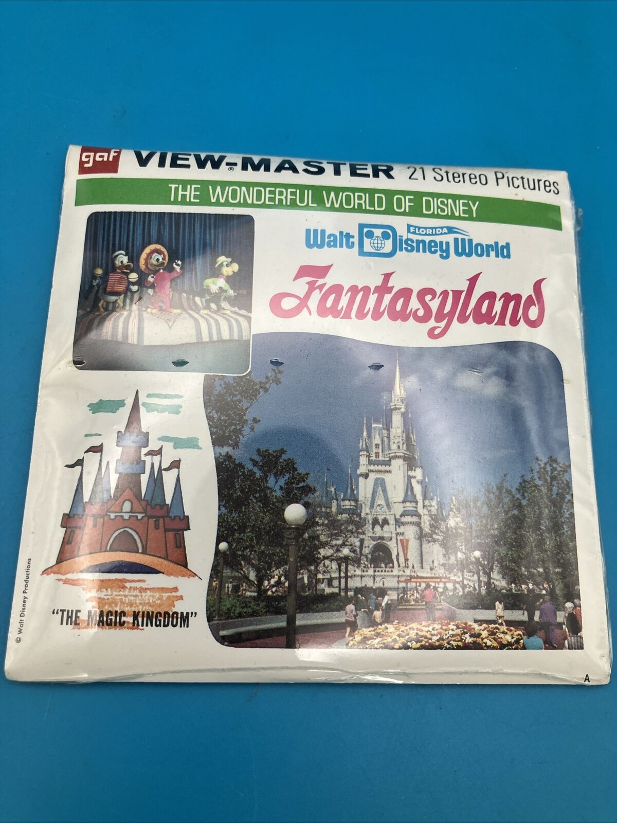 Sealed Gaf H25 WDW Walt Disney World Fantasyland FL view-master 3 Reels Packet