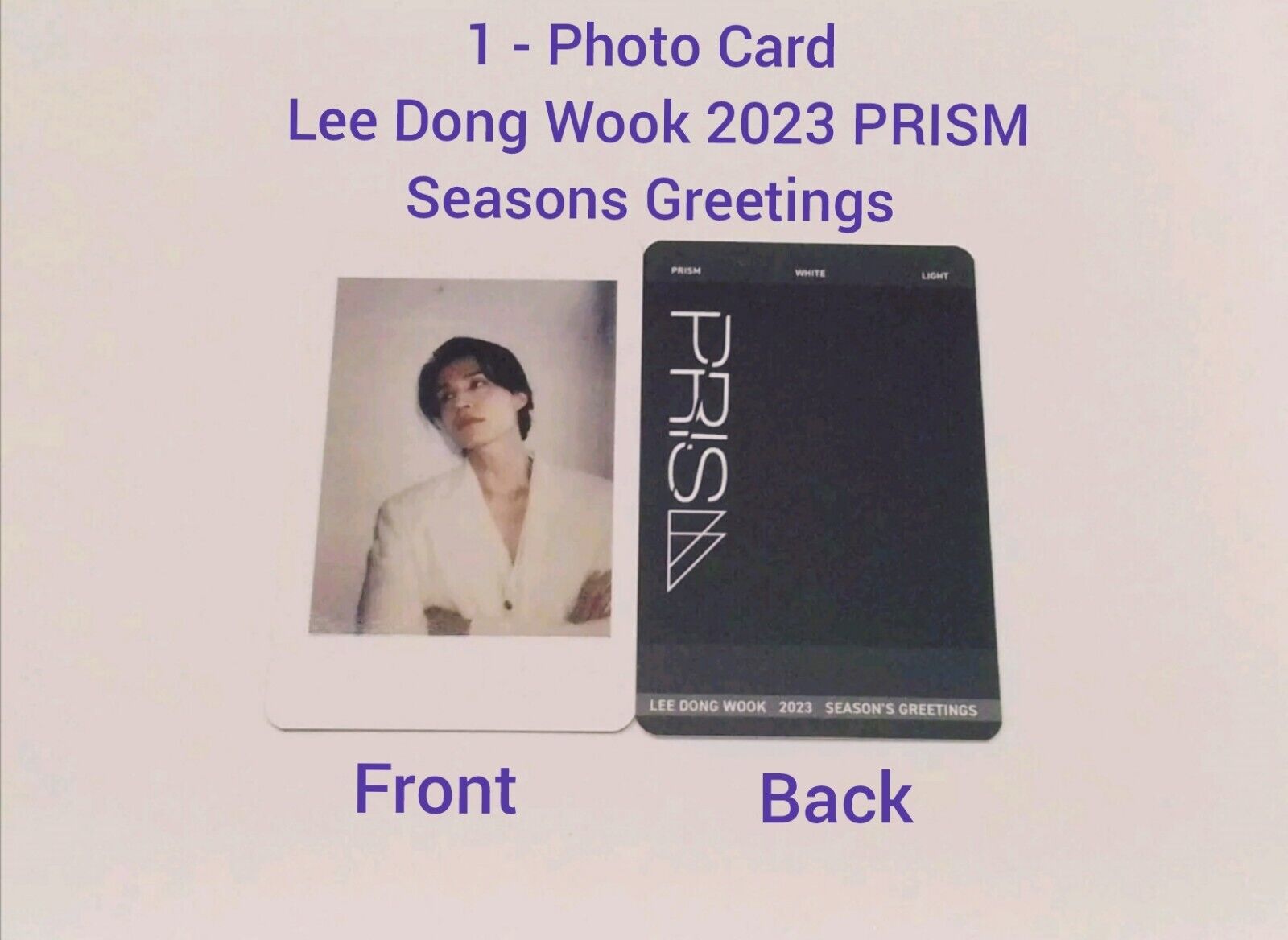 LEE DONG WOOK 'SEASONS GREETINGS PRISM 2023  PHOTO CARD #2(BL)🖤(⁠*⁠˘⁠︶⁠˘⁠*⁠)⁠