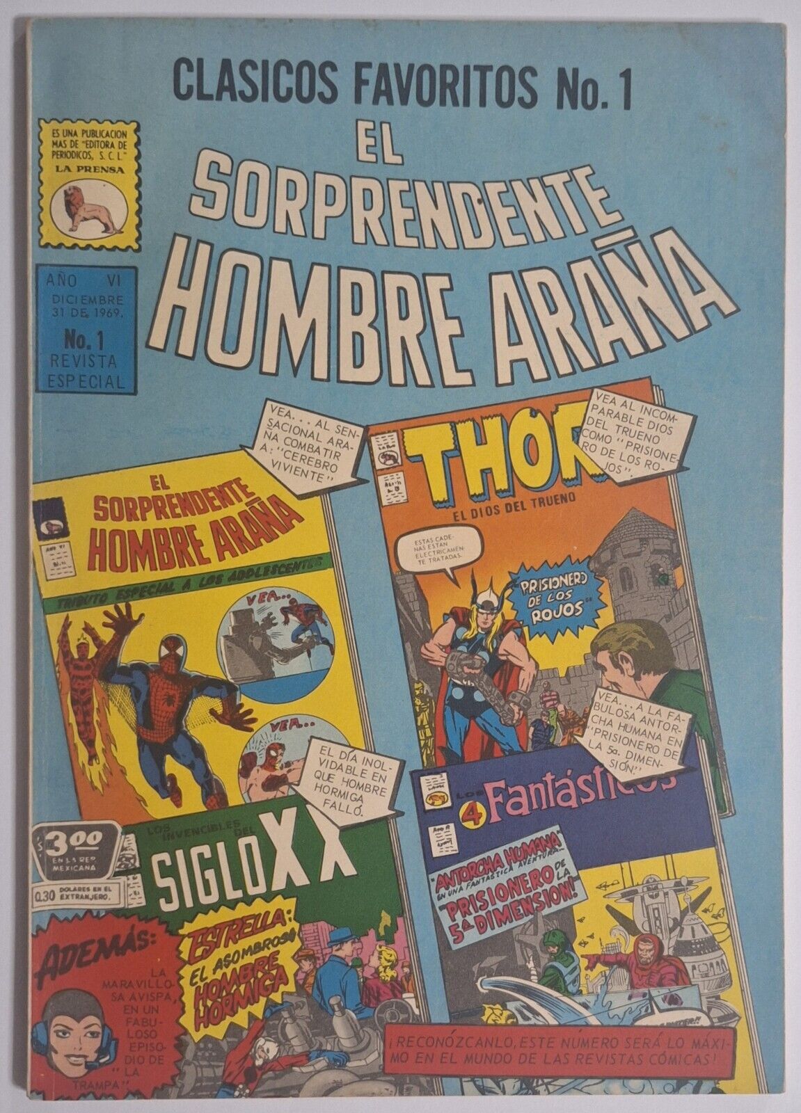Marvel Tales #5 El sorprendente Hombre Araña Clásicos Favoritos 1 La Prensa 1969