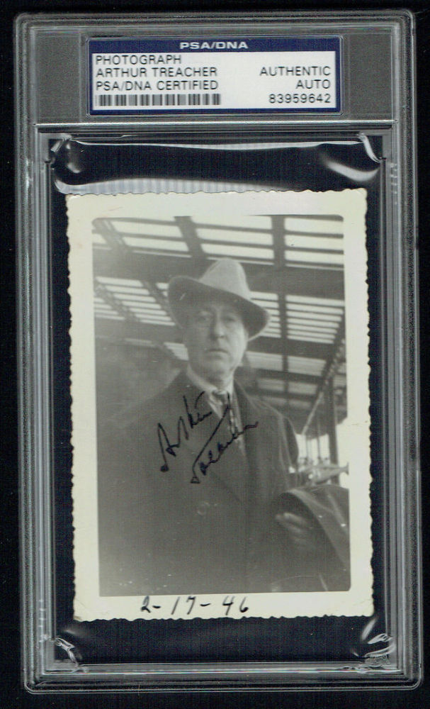 Arthur Treacher signed autograph 3x4.5 Vintage 1940\'s Snapshot Photo PSA Slabbed