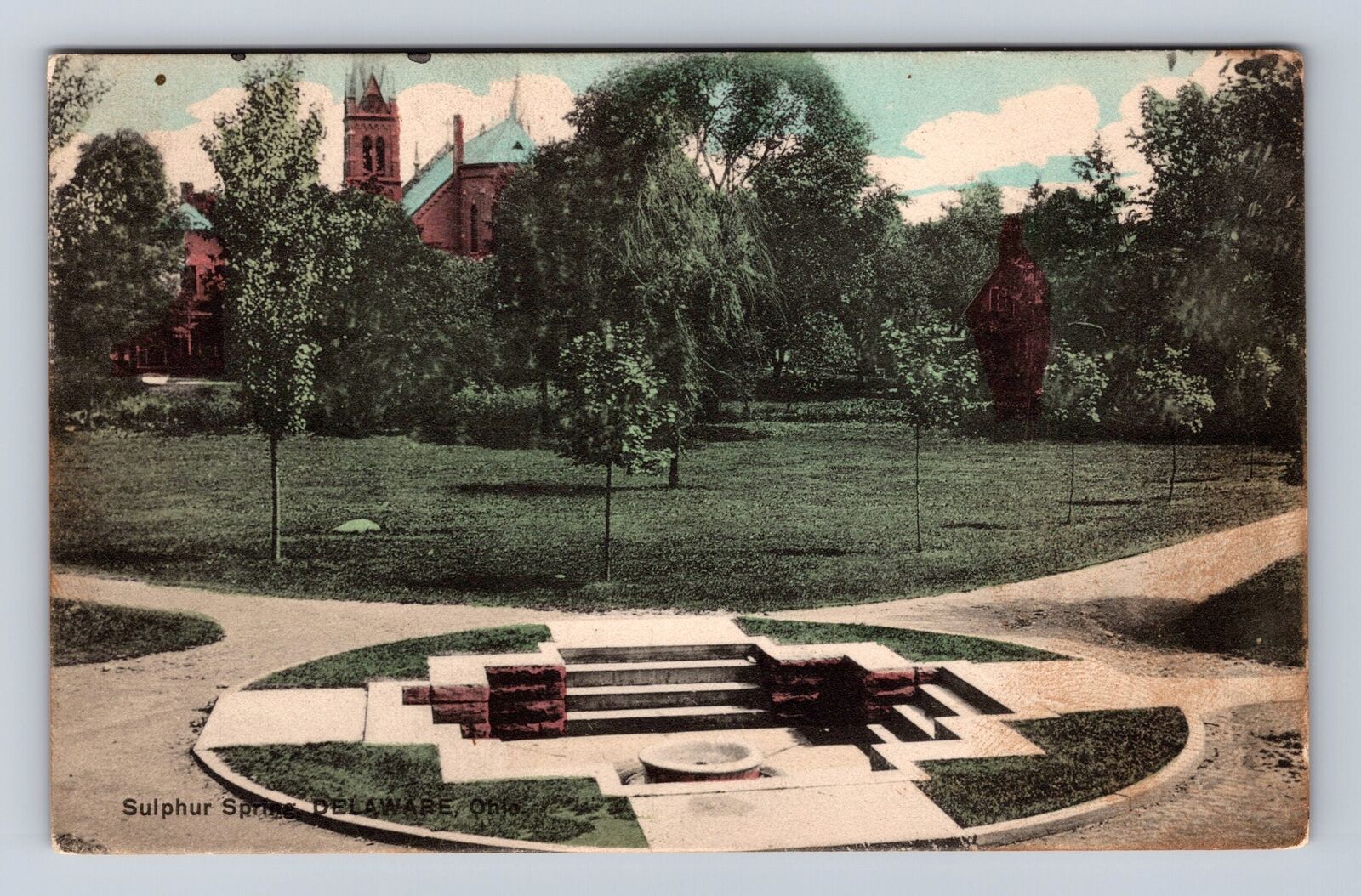 Delaware OH-Ohio, Sulphur Spring, Antique, Vintage Postcard