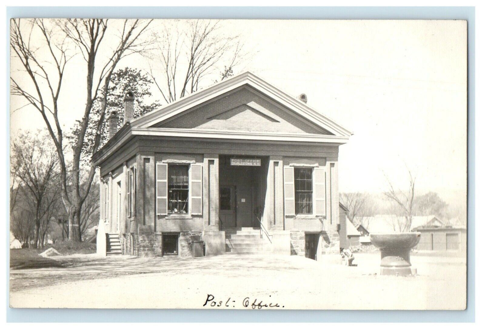 c1910\'s The Post Office Charlestown New Hampshire NH RPPC Photo Postcard