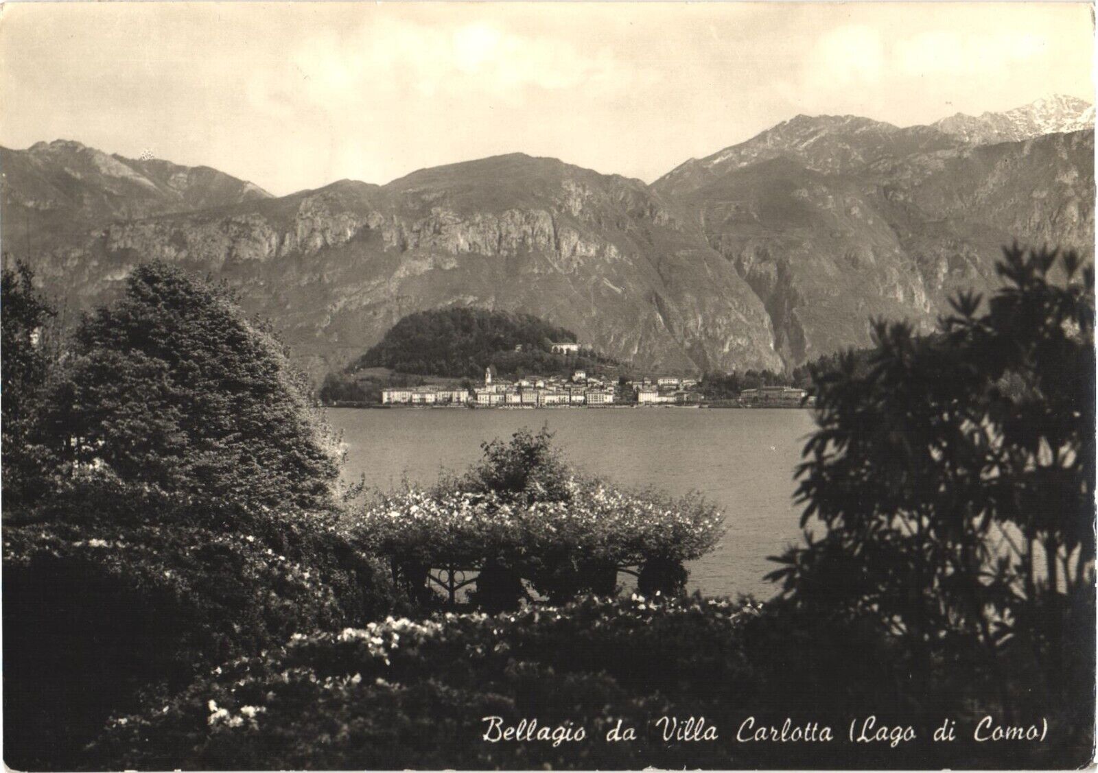 Beautiful View of Bellagio from The Villa Carlotta, Lake Como, Italy Postcard