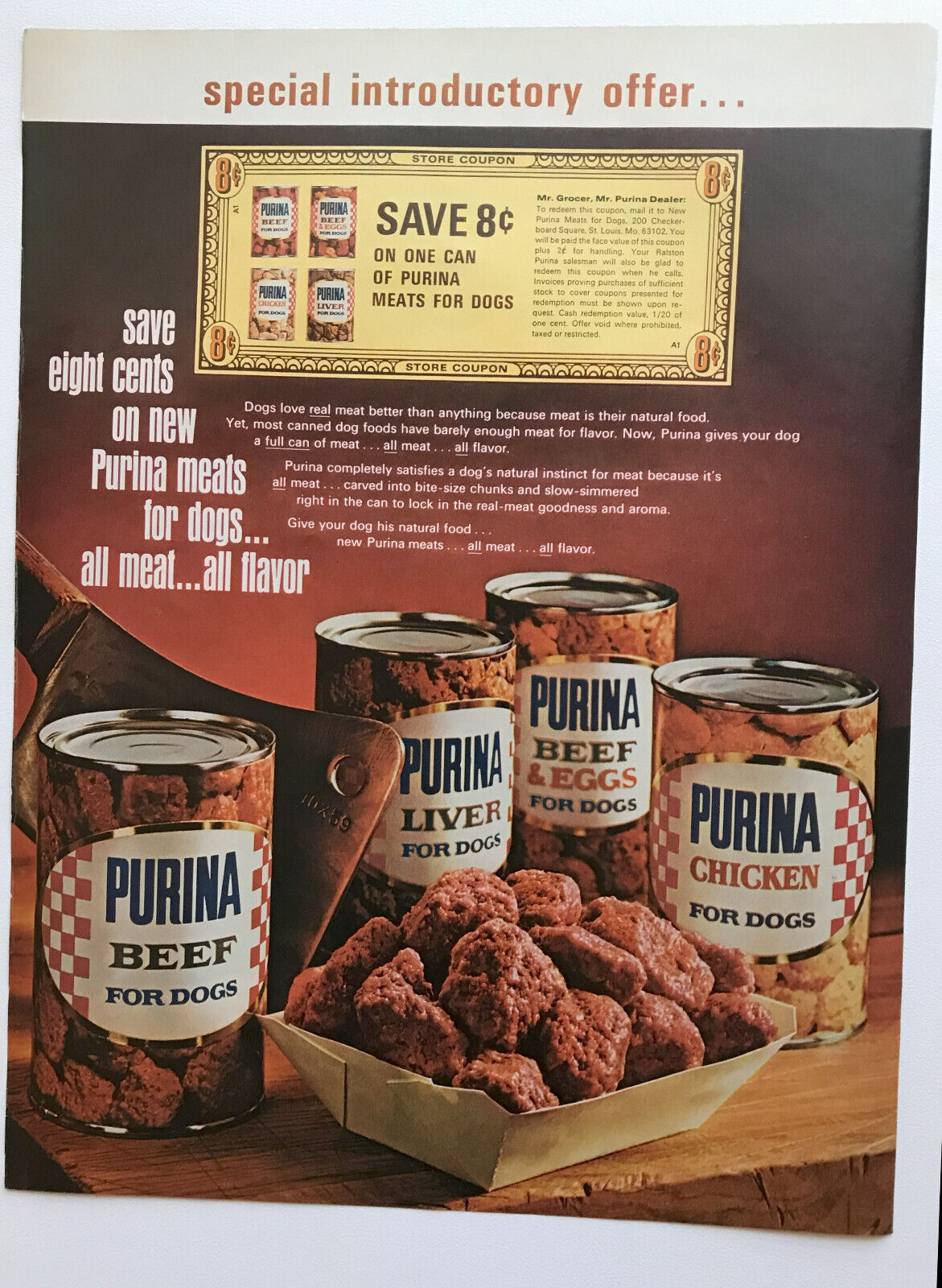 1967 Purina Canned Dog Food, Pepperidge Farm Breads N Spreads Vintage Print Ads