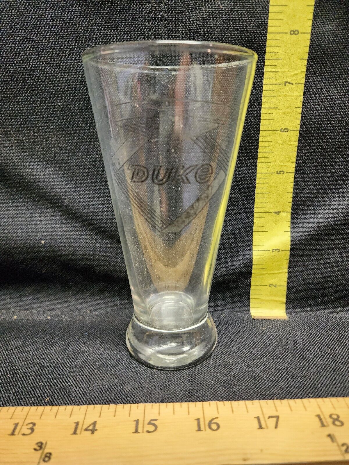 Vintage Duke Beer Pilsner Style Beer Glass
